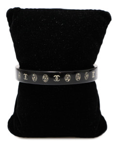 Bracelet CHANEL fin pression argent