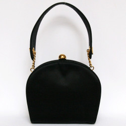 mini sac du soir WALTER STEIGER satin noir 