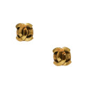 CHANEL gilded CC clip-on earrings