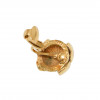 CHANEL gilded CC clip-on earrings