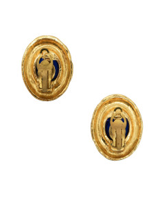 Boucles d'oreille CHANEL pâte de verre