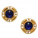 Boucles d'oreilles clips CHANEL bleu