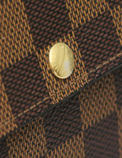 Portefeuille Sarah LOUIS VUITTON toile damier ébène