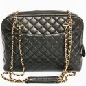 Black vintage CHANEL MM camera bag