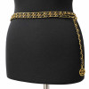 Ceinture CHANEL chaine cuir noir