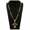 Collier vintage CHANEL bleu