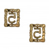 Clous d'oreilles CHANEL rectangle strass