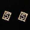 Clous d'oreilles CHANEL rectangle strass