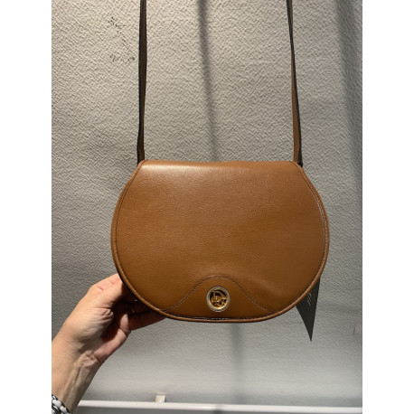 Sac CHRISTIAN DIOR Vintage cuir lisse marron clair