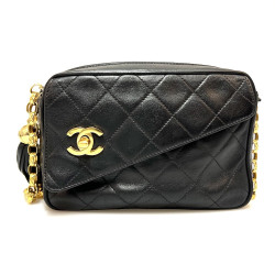 Sac caméra vintage CHANEL noir