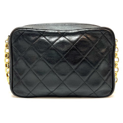 Sac caméra vintage CHANEL noir