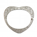 Bracelet CHANEL argent rigide strass