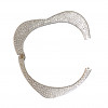 Bracelet CHANEL rigide argent strass