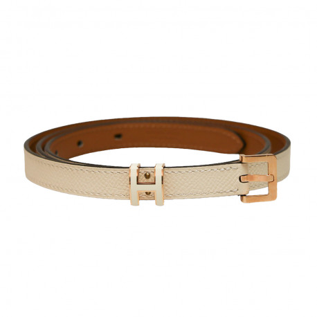 Ceinture Pop H bicolore HERMES or rose