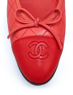 Ballerines CHANEL 38.5C cuir rose