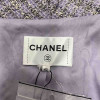 Veste CHANEL 2016 tweed violet et argent t42