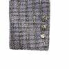 Veste CHANEL 2016 tweed violet et argent t42