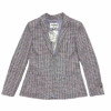 Veste CHANEL 2016 tweed violet et argent t42