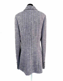 Veste tweed CHANEL violet et argent 