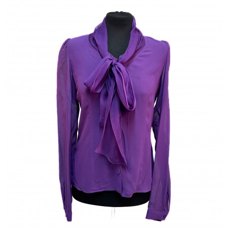 Blouse CHRISTIAN DIOR voile de soie violet