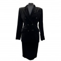 Veste T 42 YVES SAINT LAURENT satin bleu