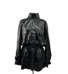 Veste longue CHANEL T 44 Vynil noir