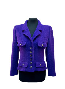 Veste T 38 CHANEL tweed violet