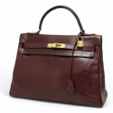 Sac HERMES Kelly 32 rouge H Vintage