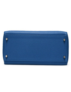 Sac HERMES Kelly 32 bleu retourné