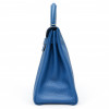 Sac HERMES Kelly 32 bleu retourné