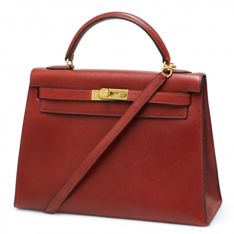 Kelly 32 sellier HERMES rouge H box