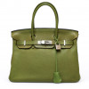 Sac HERMES Birkin 30 vert fenouil