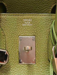 Sac HERMES Birkin 30 vert fenouil