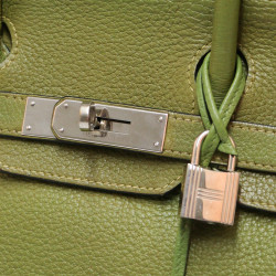 Sac HERMES Birkin 30 vert fenouil