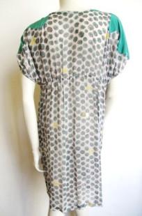 Robe TSUMORI CHISATO vert et jaune