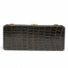 Malette HERMES crocodile marron