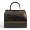 Sac Malette HERMES crocodile maron 