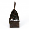 Sac Malette HERMES crocodile maron 