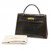 Kelly 32 crocodile HERMES porosus vintage