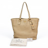 Cabas PRADA cuir grainé beige