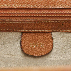 Cartable GUCCI Bamboo cuir caramel 