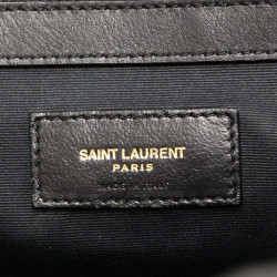 Cabas YVES SAINT LAURENT cuir lisse noir