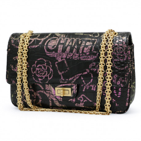 2.55 CHANEL graffitis réédition façon croco