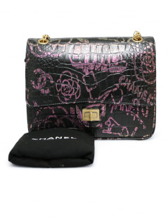 Sac 2.55 CHANEL Paris New-York graffitis réédition façon croco