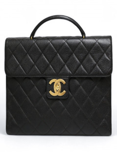 Porte documents CHANEL caviar noir