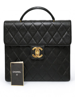 Porte documents CHANEL caviar noir