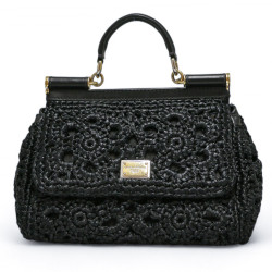 Sac DOLCE & GABBANA raphia noir