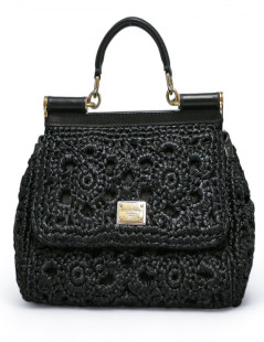 Sac DOLCE & GABBANA raphia noir