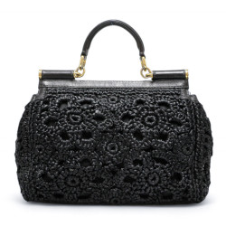 Sac DOLCE & GABBANA raphia noir