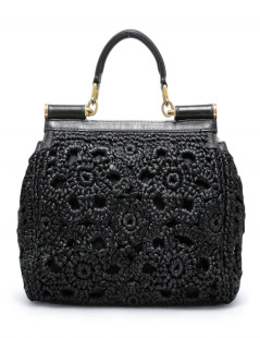 Sac DOLCE & GABBANA raphia noir